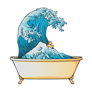 Bathtub Kanagawa Wave
