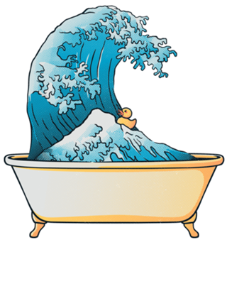 Bathtub Kanagawa Wave