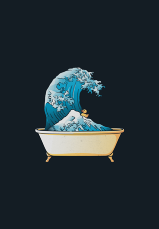 Bathtub Kanagawa Wave