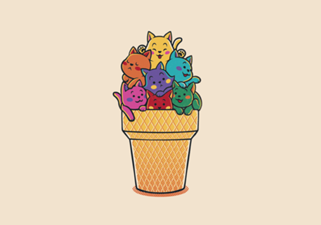 Rainbow Cats Icecream