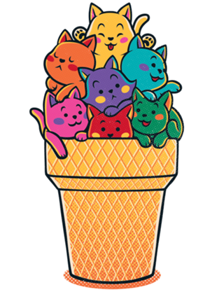 Rainbow Cats Icecream