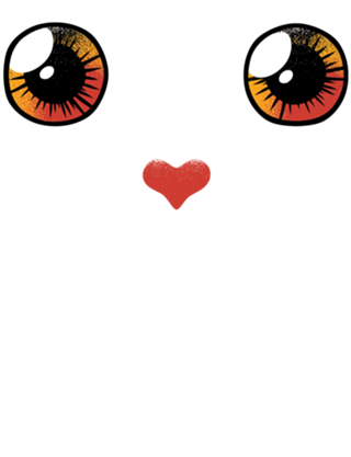 I Love You Black Cat Face