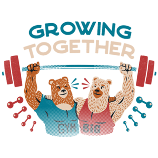 Growing Together Gym Bears Blue