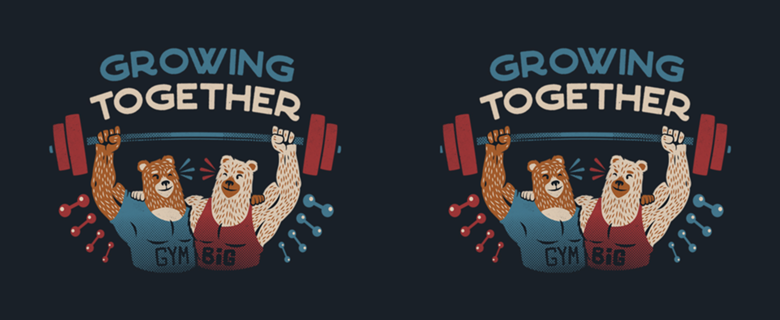 Growing Together Gym Bears Blue