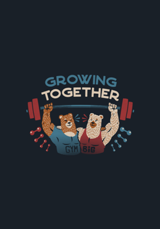 Growing Together Gym Bears Blue