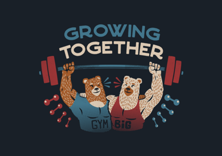Growing Together Gym Bears Blue