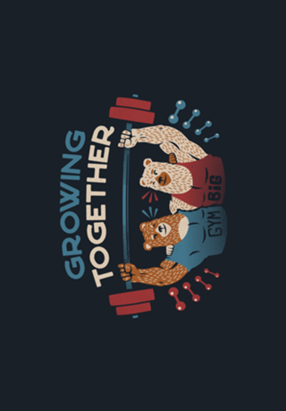 Growing Together Gym Bears Blue