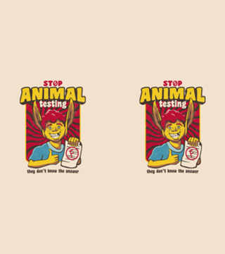 Stop Animal Testing Vintage Back to School