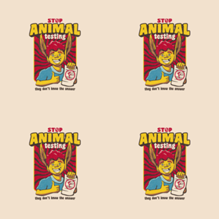Stop Animal Testing Vintage Back to School
