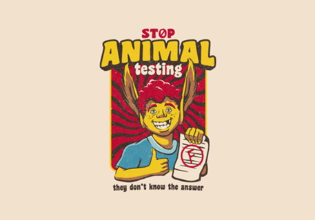 Stop Animal Testing Vintage Back to School
