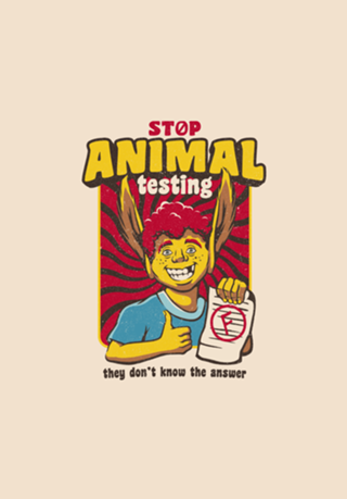 Stop Animal Testing Vintage Back to School