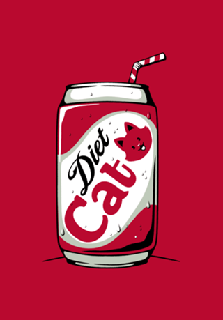 Diet Cat Can Pop Soda
