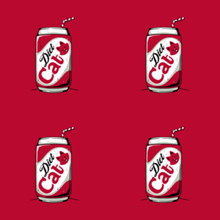 Diet Cat Can Pop Soda