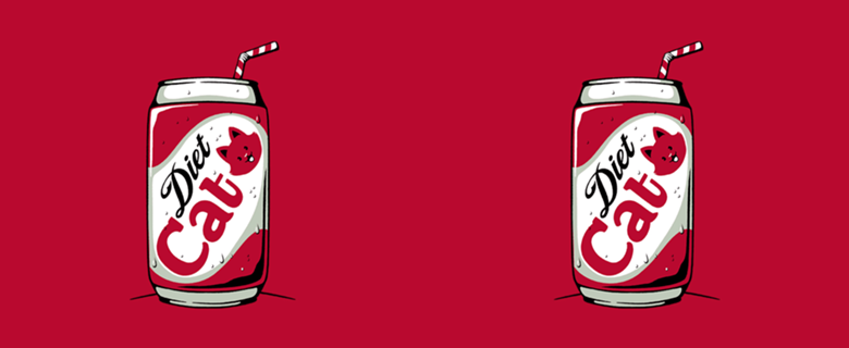 Diet Cat Can Pop Soda