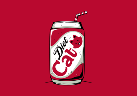 Diet Cat Can Pop Soda