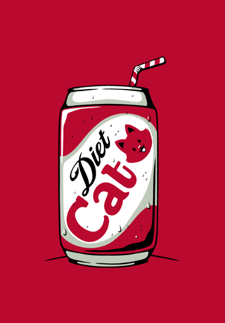 Diet Cat Can Pop Soda