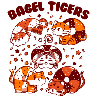 Bagel Tigers Breakfast Animals