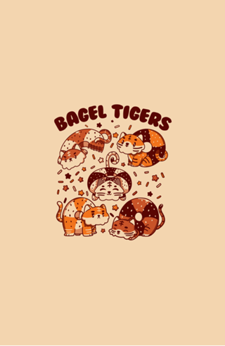 Bagel Tigers Breakfast Animals