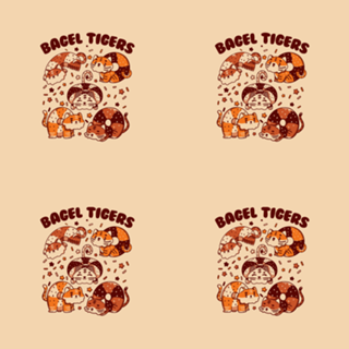 Bagel Tigers Breakfast Animals