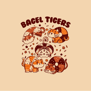 Bagel Tigers Breakfast Animals