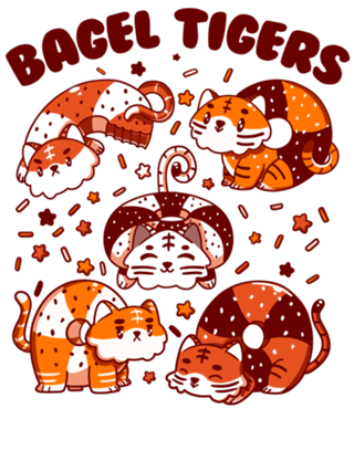 Bagel Tigers Breakfast Animals