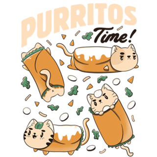 Purritos Time Burrito Cat Funny Mexican Food