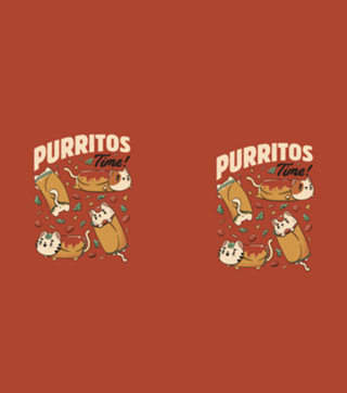 Purritos Time Burrito Cat Funny Mexican Food
