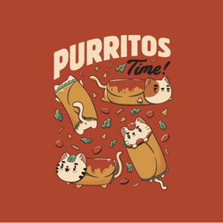 Purritos Time Burrito Cat Funny Mexican Food