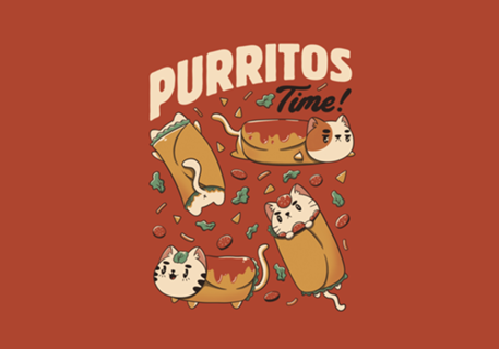 Purritos Time Burrito Cat Funny Mexican Food
