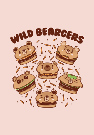 Wild Beargers Cheeseburger Bear