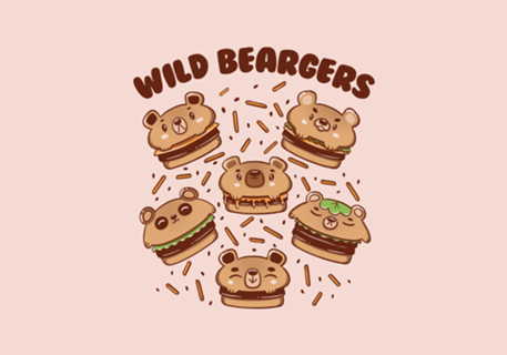 Wild Beargers Cheeseburger Bear