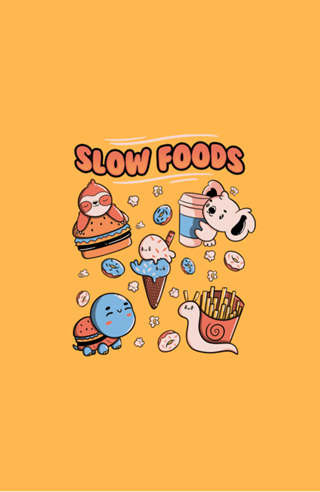 Slow Food Cute Animals Sloth Koala turtle Snail