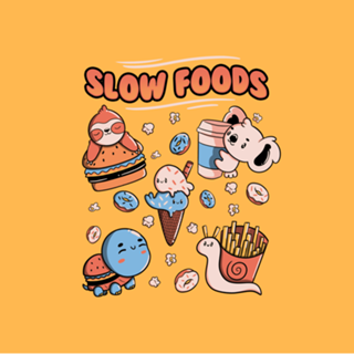 Slow Food Cute Animals Sloth Koala turtle Snail