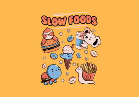 Slow Food Cute Animals Sloth Koala turtle Snail