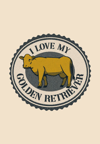 Golden Retriever Cow Funny T-shirt