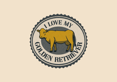 Golden Retriever Cow Funny T-shirt