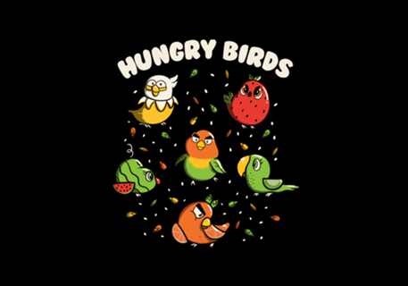 Hungry Birds Fruit Parrots