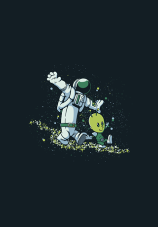 Chasing Stars Alien and Astronaut