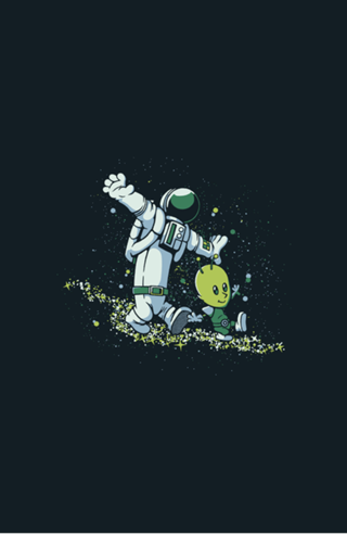 Chasing Stars Alien and Astronaut