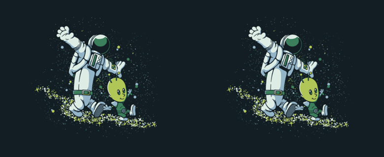 Chasing Stars Alien and Astronaut