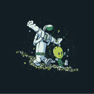 Chasing Stars Alien and Astronaut