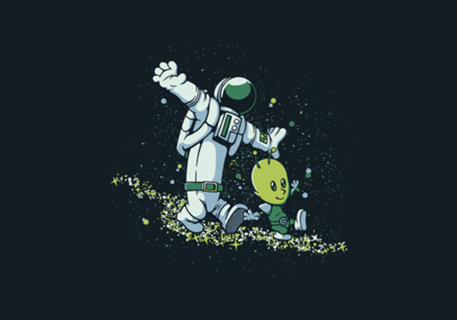 Chasing Stars Alien and Astronaut