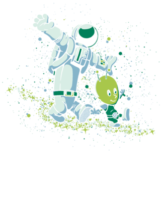 Chasing Stars Alien and Astronaut