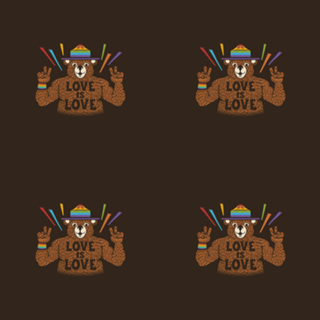 Love is Love Bear Pride Flag