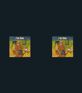 I'm Fine Bear Fire Meme