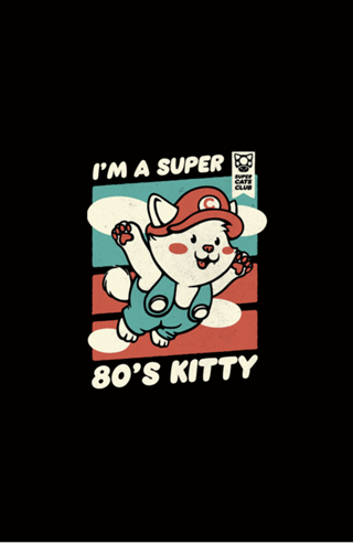 Vintage Kitty Video Game 80s