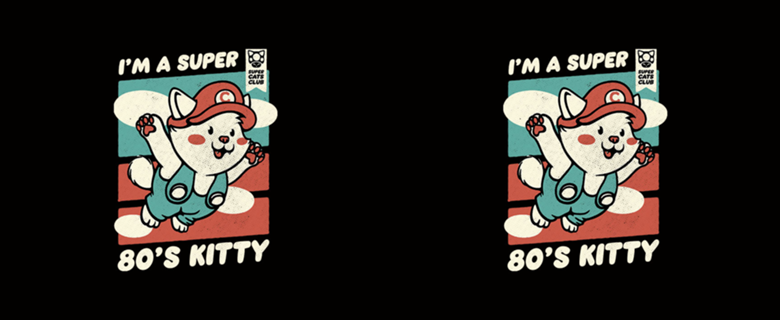 Vintage Kitty Video Game 80s