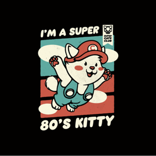 Vintage Kitty Video Game 80s