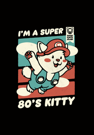 Vintage Kitty Video Game 80s