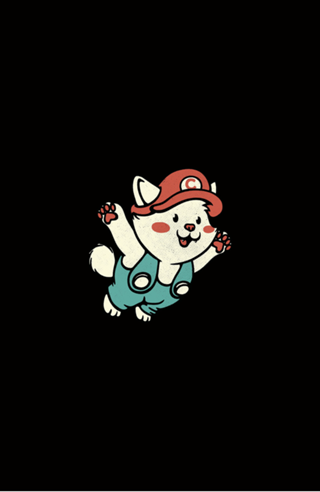 Little Vintage Kitty Video Game 80s